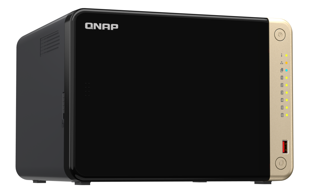 QNAP NAS TS-664-8G 8GB 6x 6TB HDD 2x 500GB M.2 SSD (nicht assembliert | nicht konfiguriert)
