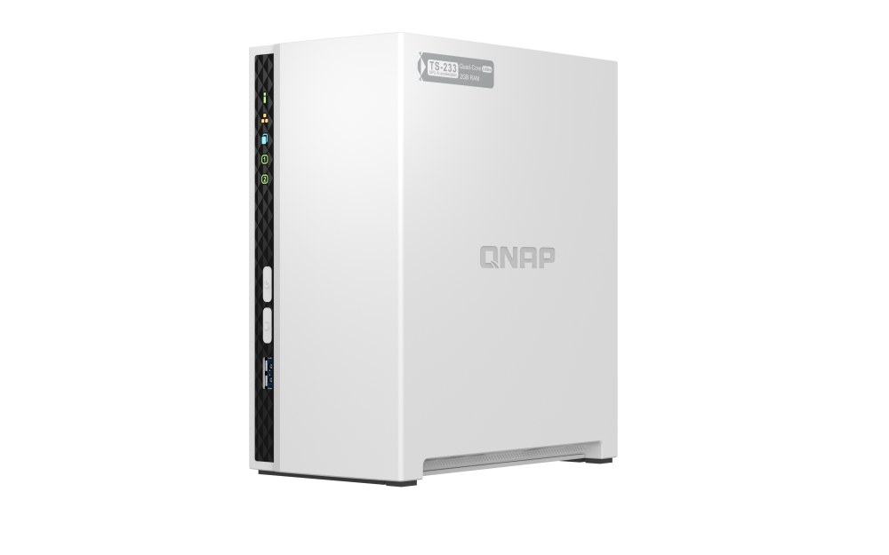 QNAP NAS TS-233 | 2-Bay, 1GbE, ARM CPU, Home NAS