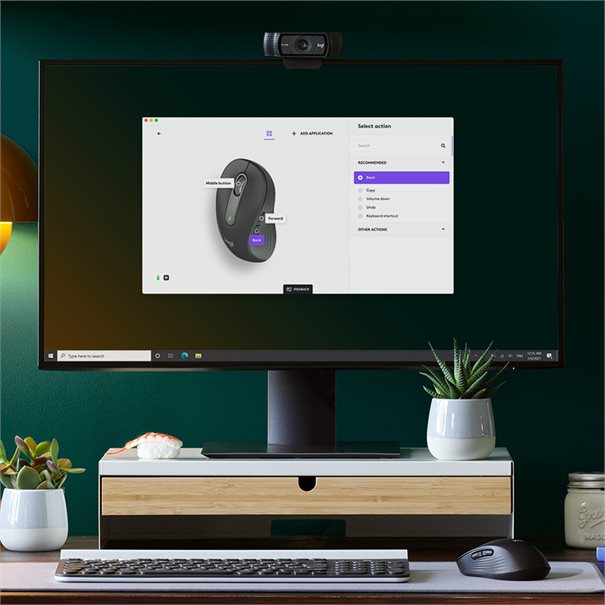 Logitech Maus M650 Signature Large graphit für Linkshänder große Hände