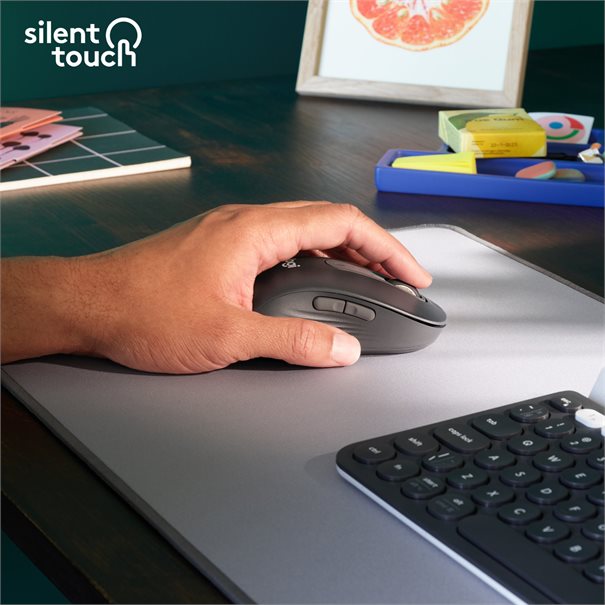 Logitech Maus M650 Signature Large graphit für Linkshänder große Hände