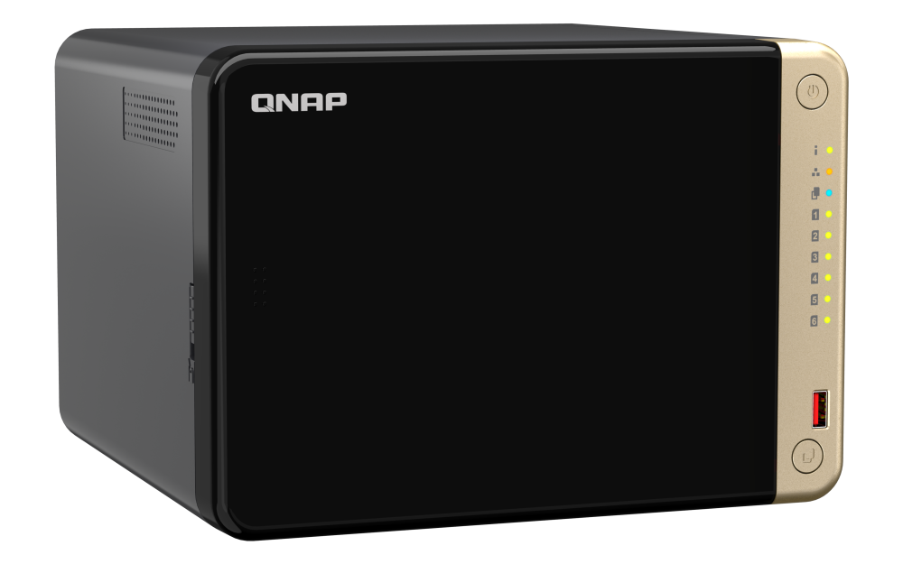 QNAP NAS TS-664-8G | 2.5GbE, 6-Bay, Intel CPU, 8GB RAM, M.2 Slots, PCIe Slot, SMB NAS