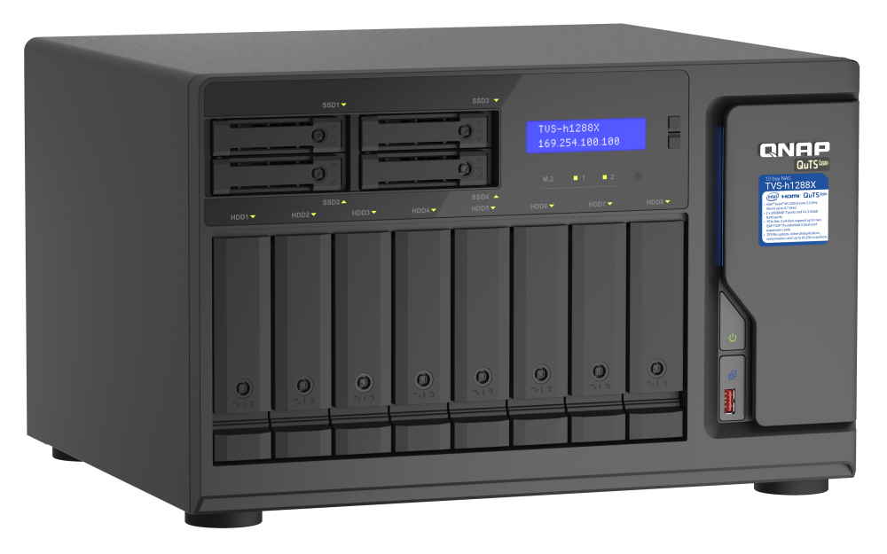 QNAP NAS TVS-h1288X-W1250-16G 8x6TB HDD (nicht assembliert | nicht konfiguriert)