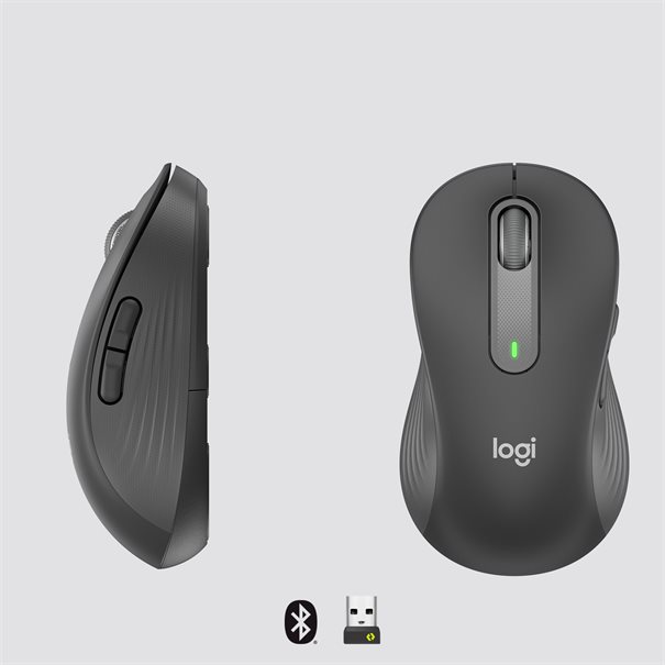 Logitech Maus M650 Signature Large graphit für Linkshänder große Hände