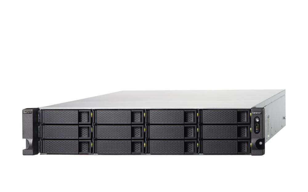 QNAP NAS TS-h1886XU-RP-R2-D1622-32G | 10GbE SFP+, 18-Bay, ZFS, Intel XEON CPU, 32GB RAM, PCIe Slots, Redundant Power, 2U Rackmount