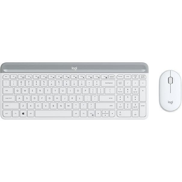 Logitech Tastatur-Maus-Set MK470 Slim Combo white