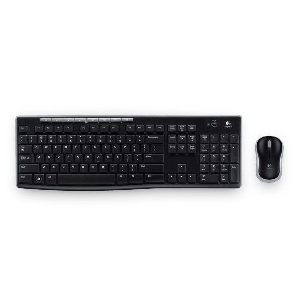 Logitech Tastatur-Maus-Set MK270 Wireless black