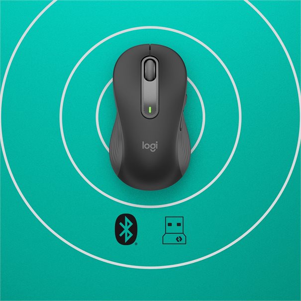 Logitech Maus M650 Signature Large graphit für Linkshänder große Hände