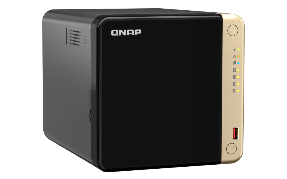 QNAP NAS TS-464-8G | 2.5GbE, 4-Bay, Intel CPU, 8GB RAM, M.2 Slots, PCIe Slot, SMB NAS